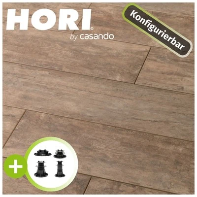 HORI Terrassenplatten Naturel Komplettset Terrassenfliesen Feinsteinzeug Platte - Bild 1 von 4