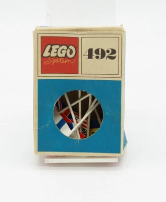 Lego System 492 Flaggen Box mit Ovp 1960er Jahre Vintage Komplett - Bild 1 von 4