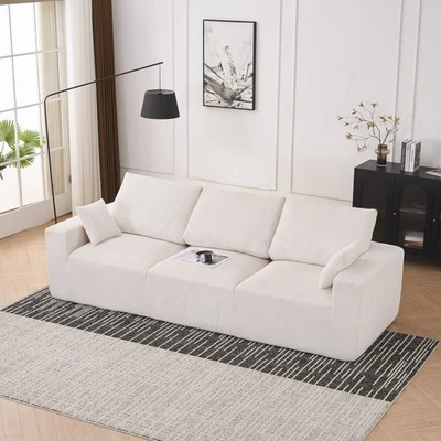 113" L-Shaped Modular Sectional Sofa Corduroy Couch Free Combination w/o Ottoman - Image 1 of 4