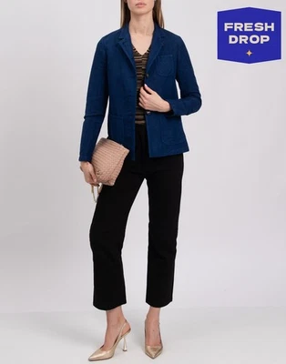 RRP€597 MASSIMO ALBA Blazer Jacket Size S Linen Blend Collared Made in Italy - Image 1 of 4