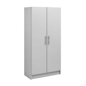 Prepac Freestanding Garage Cabinet 65" x 32" x 16" Adjustable Shelves Light Gray - Picture 1 of 10