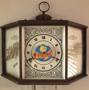 Letrero de reloj de pared publicitario vintage Schlitz Beer 3 paneles barra ¡RARO! - Imagen 1 de 12