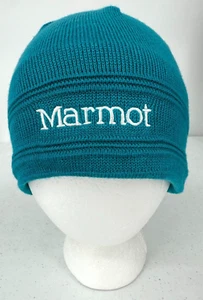 Marmot Girls Knitted Shadows Beanie Ski Hat One Size Sea Green Knit - Picture 1 of 12