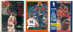 NBA - BASKETBALL INSERT TRADING CARD LOT - HAKEEM OLAJUWON - 3 DIFFERENT CARDS - Picture 1 of 2