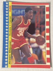 Akeem Hakeem Olajuwon 1987-88 Fleer Sticker Card #3 - Rockets 2nd Year - Picture 1 of 5