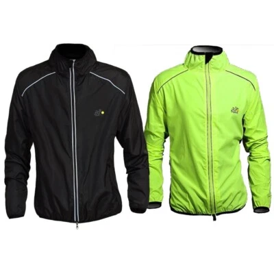 Mens Outdoor Long Sleeve Running Cycling Anti-Wind Jacket Jersey Bike Rain Coat - Image 1 of 4
