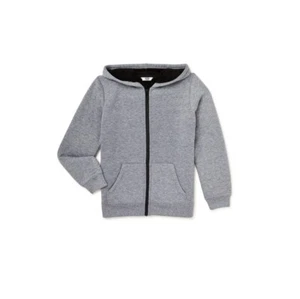 NWT Seven Oak Gray Faux Sherpa Lined Full Zip Up Boys Hoodie Jacket Size XS 4/5 - Picture 1 of 5