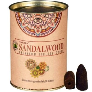 Goloka Sandalwood 24 Backflow Incense Cones - Picture 1 of 4