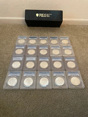 Dólar de plata Morgan 1885-O $1 TODO PCGS MS 63 un rollo 20 piezas dólares Foto 1 de 4