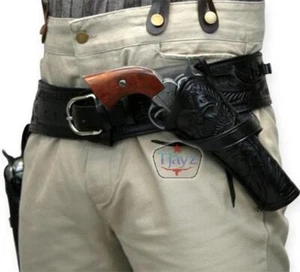 TJAYZ 38 357 CAL Western cowboy Gun Leather Cross Draw gun Holster Fits to 4"-6" - Picture 1 of 27