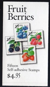 Scott #BK276A (3301a-3301c) Fruit Berries Booklet of 15 Stamps - MNH - Picture 1 of 2