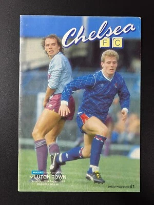 Vintage 1987 Chelsea FC Barclays League Division One vs Luton Town Magazine - Image 1 of 3