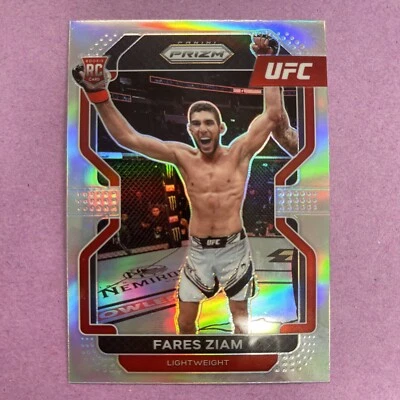2022 Panini Prizm UFC Fares Ziam #143 RC Rookie-SILVER PRIZM NM-MT B2 - Image 1 of 2