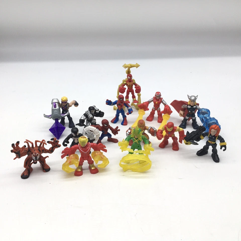 Marvel Super Hero Squad Lote 14 Figuras Playskool Iron Man Thor Carnage Electro Foto 1 de 4