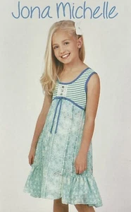 Jona Michelle Girls Youth Dress - Green Chiffon - Size: Varies - Picture 1 of 1