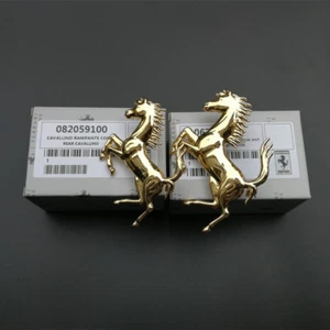 Ferrari California Front&Rear Bumper Horse Badg Emblem Kit Gold Brand New - Picture 1 of 6