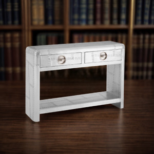 Avaitor furniture CONSOLE TABLE with 2 draw & bottom storage aluminium table.