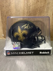 Drew Brees Signed Autographed New Orleans Saints Mini Helmet - Beckett Certified - Picture 1 of 3