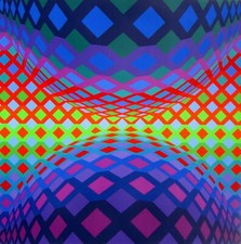 Victor Vasarely 1908 Pécs/ Reech / Serigraphie, handsigniert / Sammlung Mülstroh