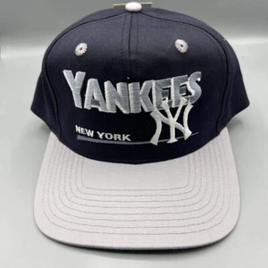 Vintage New York Yankees Mütze Herren schwarz Zwillinge Enterprise MLB Druckknopflasche Kappe neu - Bild 1 von 8