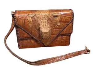 GENUINE BABY ALLIGATOR CRROSSBODY OR SHOULDER BAG STRAP IS BROKEN BUT INCLUDED - Picture 1 of 16