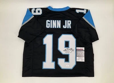 TED GINN JR. CAROLINA PANTHERS 签名 定制缝制球衣 JSA 证人 正品证书 — 第 1/3 张图片
