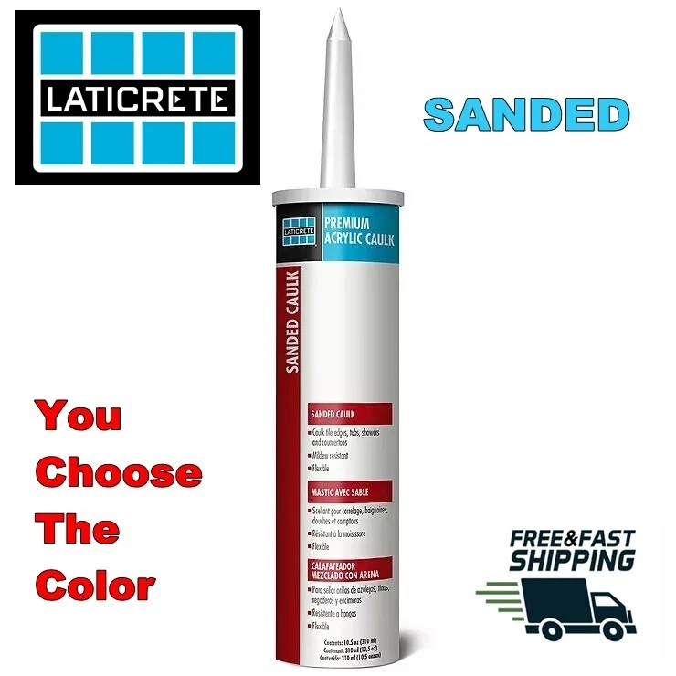 LATICRETE Premium Acrylic SANDED Caulk -You Choose the Color 10.3oz Tube