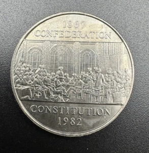 1982 Canada $1 Nickel Dollar KM#134  nikibox - Picture 1 of 2