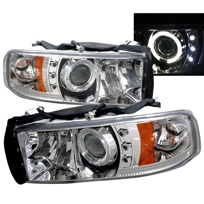 Se adapta a 94-01 Dodge Ram Halo DRL LED faros de señal de esquina faros Foto 1 de 1