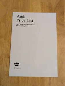 Audi Range 1991 Price Brochure Inc. Coupe S2, V8 - Picture 1 of 1