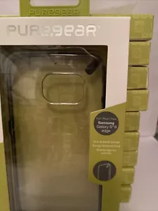 PureGear Slim Shell Case Samsung Galaxy S6 Edge Clear/Black - Picture 1 of 4