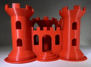 USACE Army Corps Of Engineers Castle Red U.S. Army Regiment Desk Model 3D Print - Picture 1 of 6