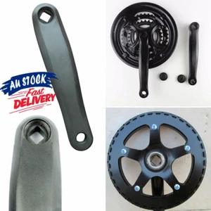 170mm Bicycle Square Hole Left Crank Arm For Mountain Black Aluminum Bike - Picture 1 of 12