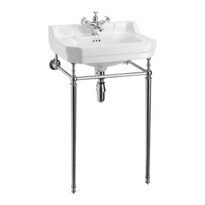 Burlington Edwardian 56cm Basin & Chrome Washstand B4 & T22A - Picture 1 of 5