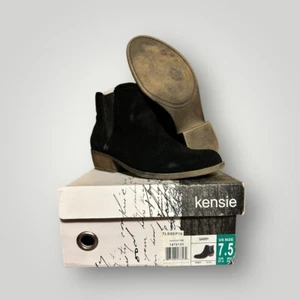 Kensie Garry Black Suede Ankle Booties Womens Size 7.5 - Picture 1 of 7