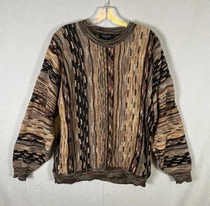 Vintage Protege Herren Pullover Größe Medium Mehrfarbig Pulli 3D Strick Stil EUC - Bild 1 von 7