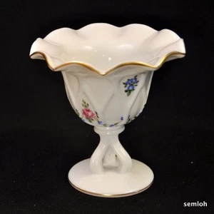 Westmoreland Compote Sweetmeat Candy Dish Doric Roses Bows 1946-1981 Milk Glass - Picture 1 of 12