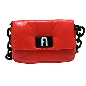 Auth FURLA Primula 8050597191393 Red Black Nylon Plastic - Shoulder Bag - Picture 1 of 8