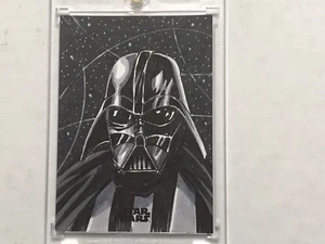 2024 Topps Star Wars Galaxy Emre Varlibas 1/1 Darth Vader Sketch Card - Picture 1 of 3
