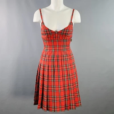 Vestido plisado a cuadros MARC JACOBS talla XS rojo multicolor mezcla poliéster Foto 1 de 4