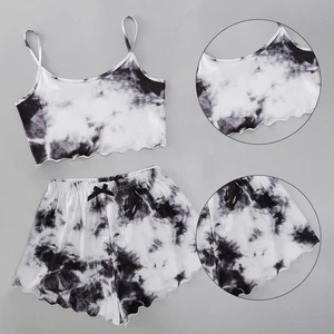 Damen Kurz Set Schlafanzug mit süßem Cartoon Print für einen bequemen Schlaf - Picture 1 of 16