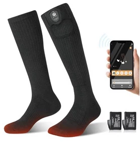SAVIOR HEAT Heated Socks Unisex with APP Control Battery Rechargeable - Size Med - Picture 1 of 7