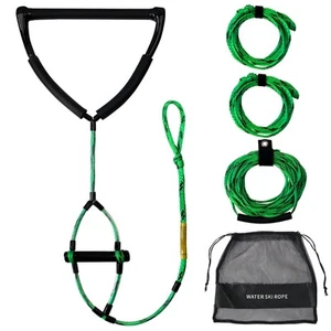 75ft Wakeboard Water Ski Kneeboard Rope with 15in Floating Handles,4 Sections... - Picture 1 of 7