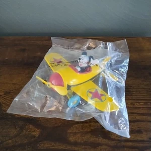 VINTAGE Disney DecoPac metallo giallo pressofuso aereo Topolino SIGILLATO - Foto 1 di 7