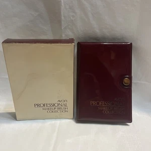 VINTAGE ~ AVON - Pennelli Trucco Professionali Collezione Set 4 Pezzi + Astuccio - Foto 1 di 3