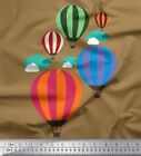 Soimoi Brown Cotton Poplin Fabric Cloud & Hot Air Balloon Holiday-JZU