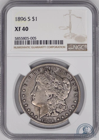 1896-S Morgan Silver Dollar $1 NGC XF40 - Tough Date! Cover