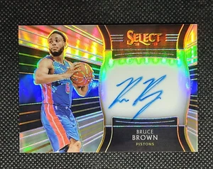 Bruce Brown 2018-19 Panini Select Silver Prizm automático #/199 novato en tarjeta de radiocontrol - Imagen 1 de 2