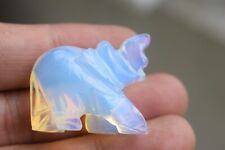 Opal Elephant- Christmas Gift- Opalite Carving Gemstone Elephant- Opalite 