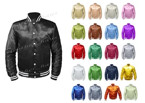 Original American Varsity Letterman College Baseball Bomber Satin Jackets - Picture 1 of 33